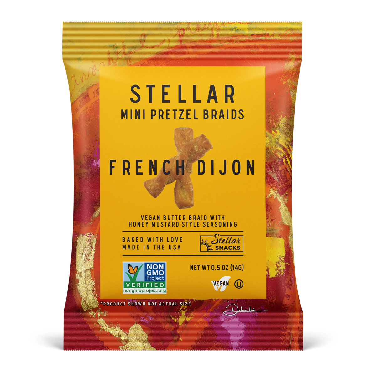 Stellar Pretzel Braids French Dijon 0.5oz 70-Pack – Stellar Snacks