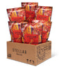 An image of 6 bags of Stellar Snacks' 5 ounce Sweet and Sparky pretzels