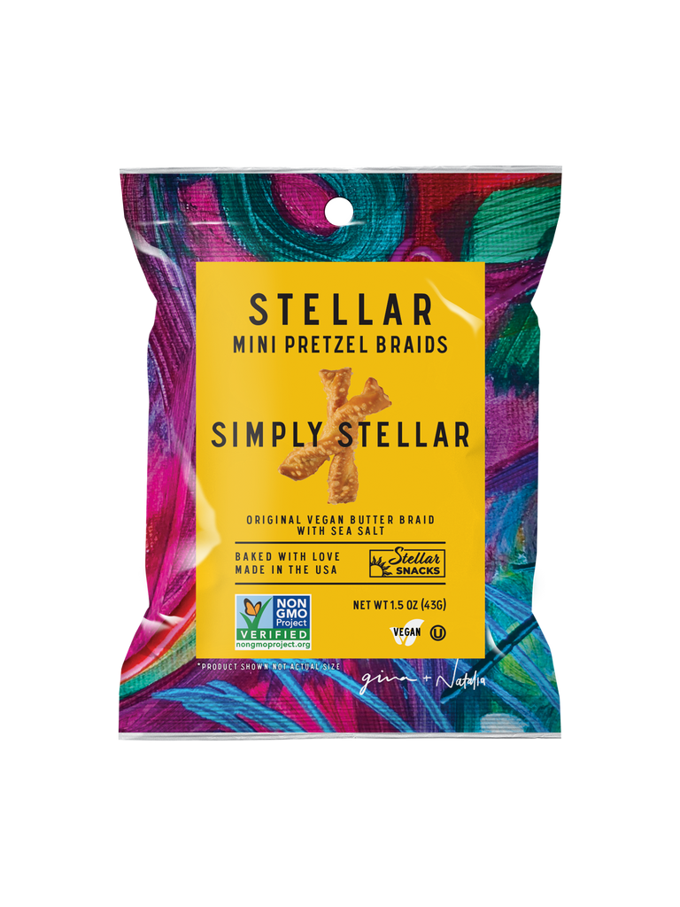 An image of Stellar Snacks' 1.5 ounce Simply Stellar pretzels